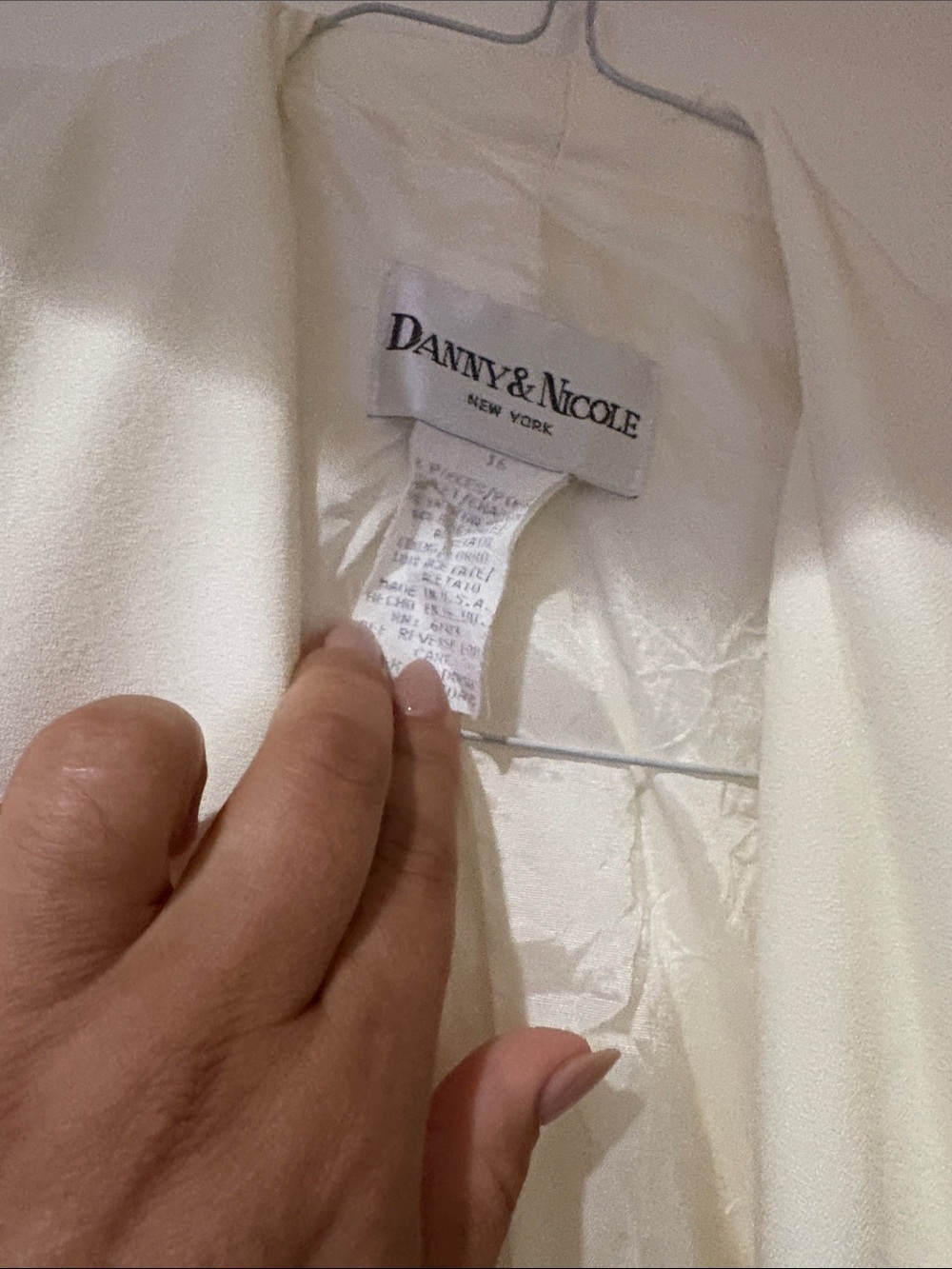 Vintage Danny & Nicole Cream Jumpsuit with Matching Jacket - Picture 8 of 8